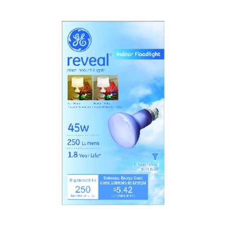 Current Reveal 45 W R20 Floodlight Incandescent Bulb E26 (Medium) Soft White 73439